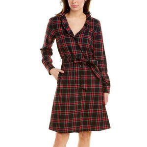 Brooks Brothers Tartan Cotton Flannel Shirt Dress - Size 8